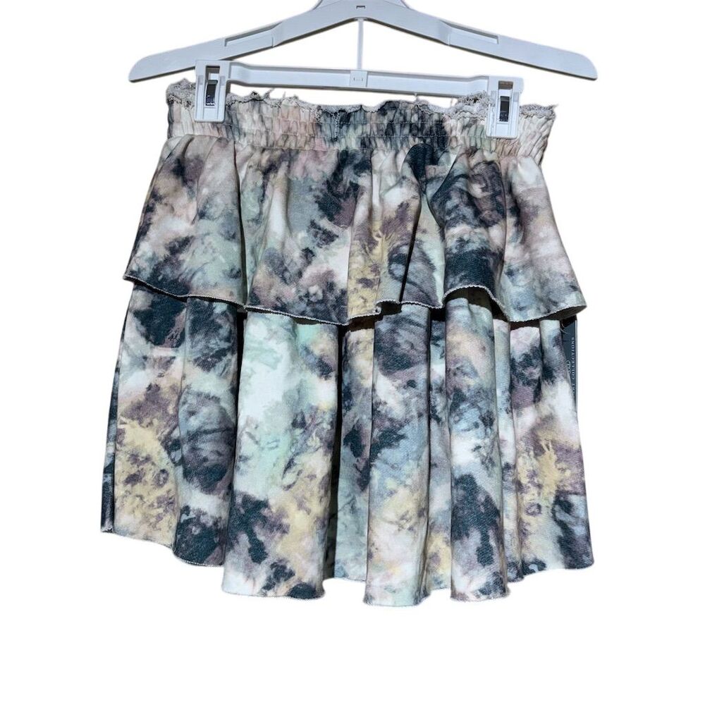 Tart Island Passage Fog Tie-Dye Tiered  Elissa Skirt Size L Summer Casual